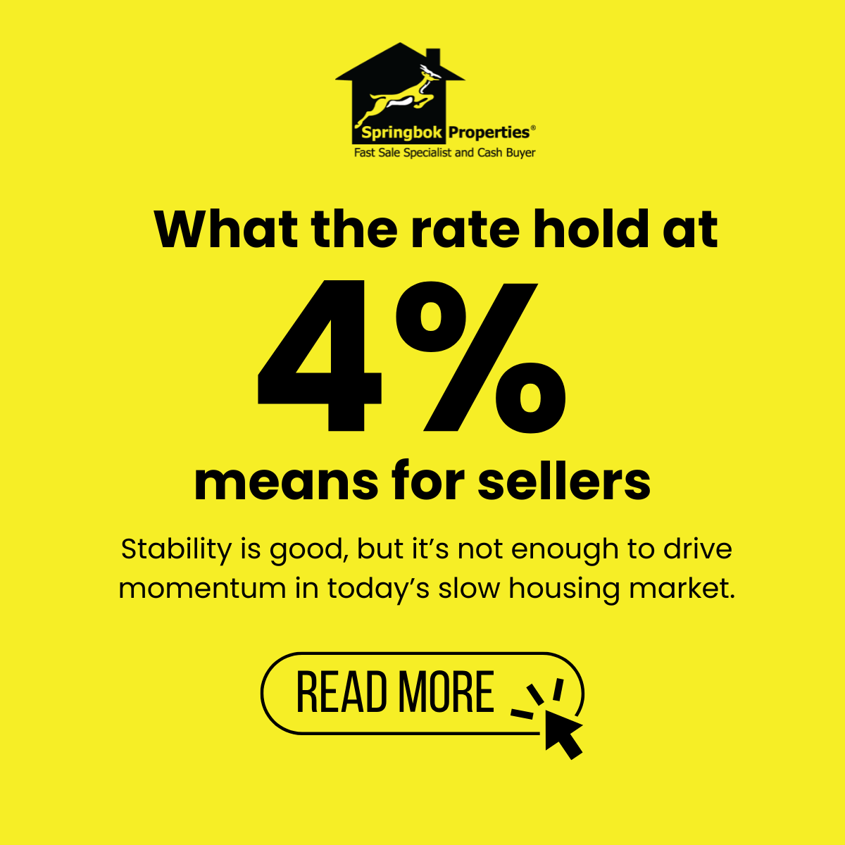 What the rate hold at 4% means for sellers